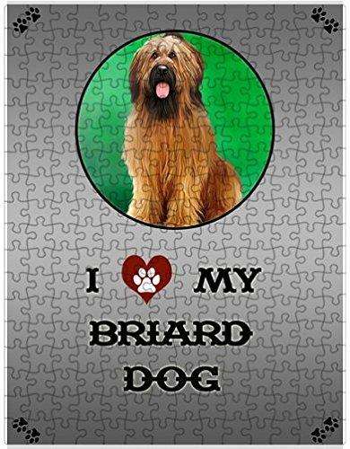 I Love My Briard Dog Puzzle with Photo Tin