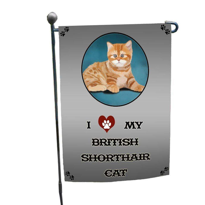 I Love My British Shorthair Cat Garden Flag