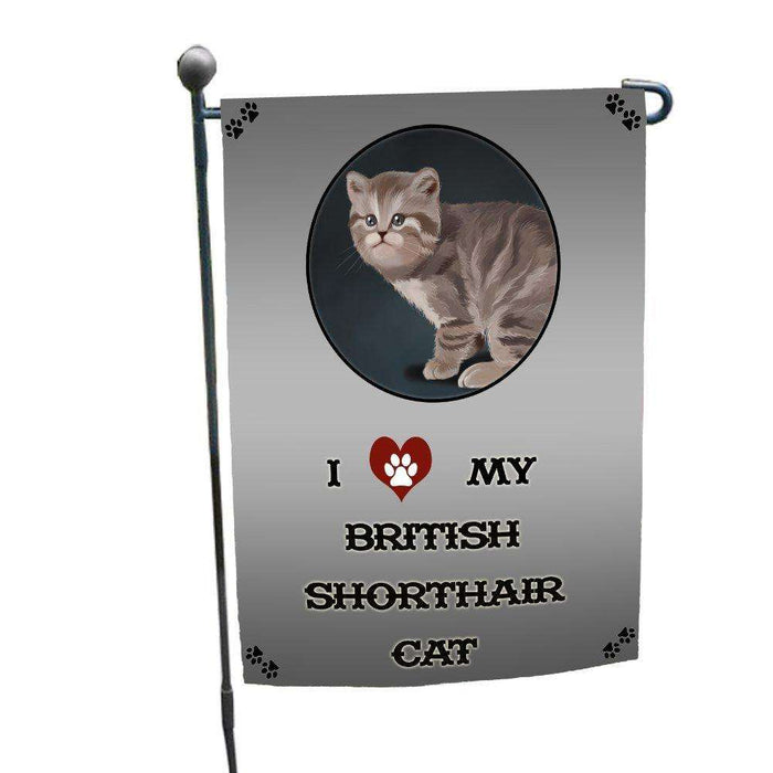 I Love My British Shorthair Cat Garden Flag