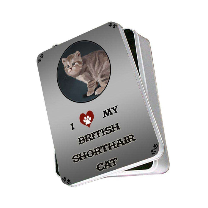 I Love My British Shorthair Cat Photo Storage Tin