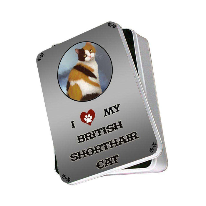 I Love My British Shorthair Cat Photo Storage Tin