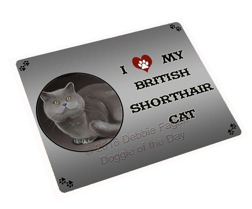I Love My British Shorthair Cat Tempered Cutting Board (Small)