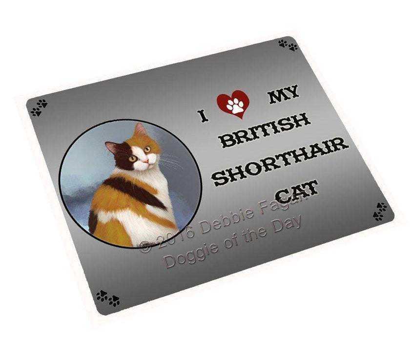 I Love My British Shorthair Cat Tempered Cutting Board (Small)