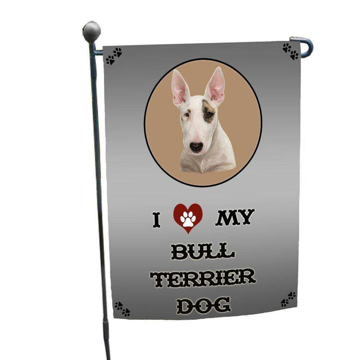 I Love My Bull Terrier Dog Garden Flag