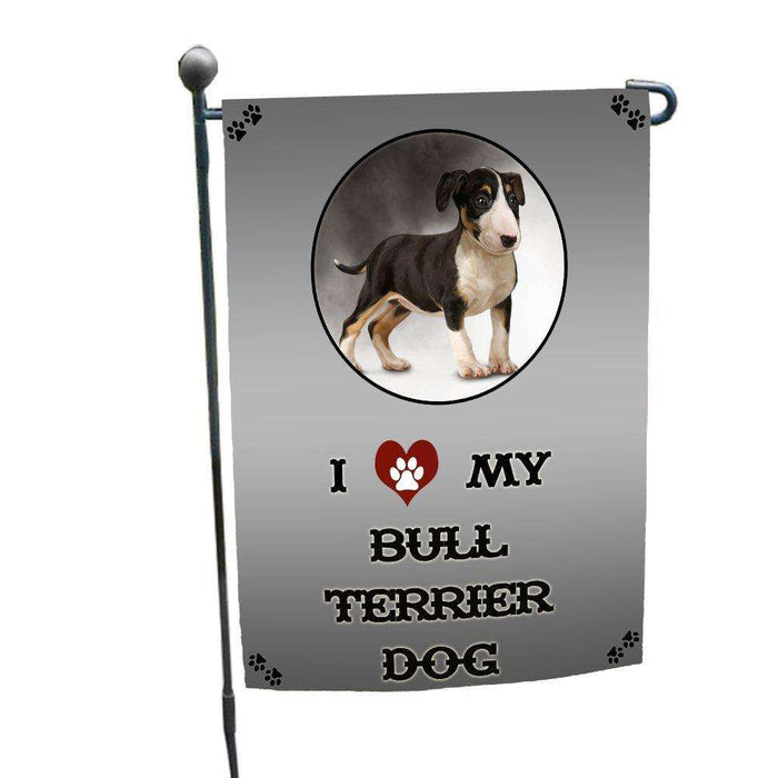 I Love My Bull Terrier Dog Garden Flag