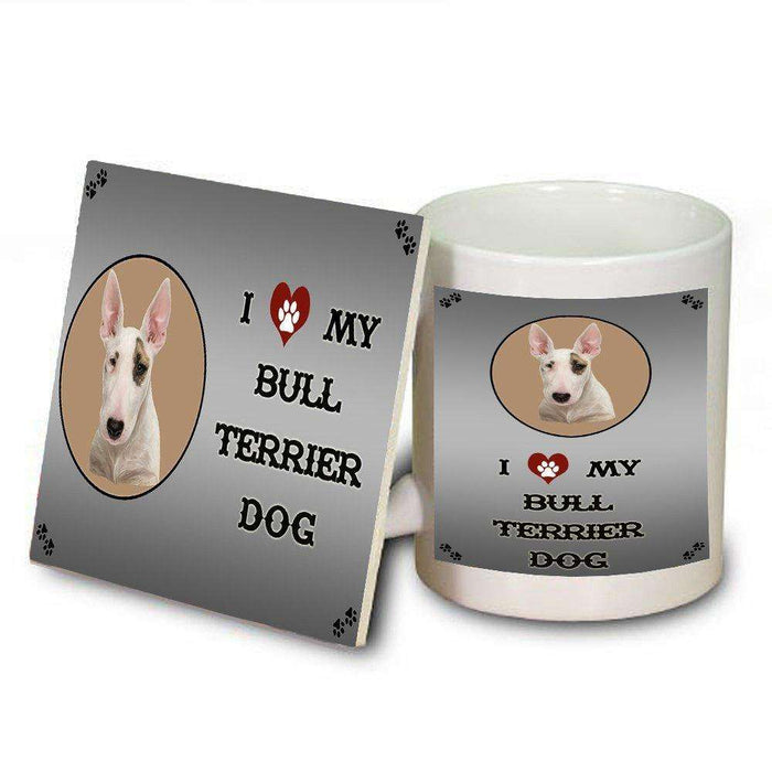 I Love My Bull Terrier Dog Mug and Coaster Set