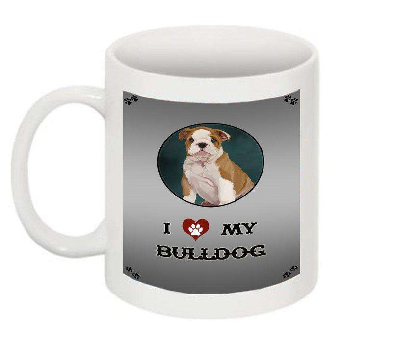 I Love My Bulldog Puppy Dog Mug