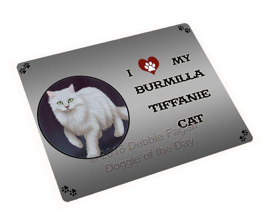 I Love My Burmilla Tiffanie Cat Art Portrait Print Woven Throw Sherpa Plush Fleece Blanket