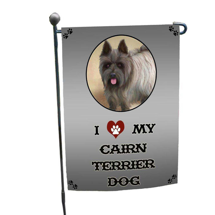 I Love My Cairn Terrier Dog Garden Flag