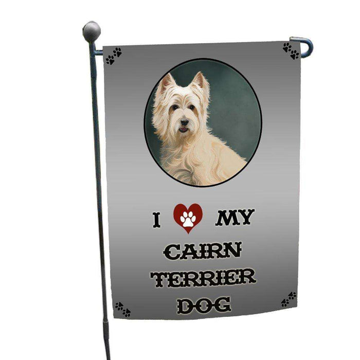 I Love My Cairn Terrier Dog Garden Flag