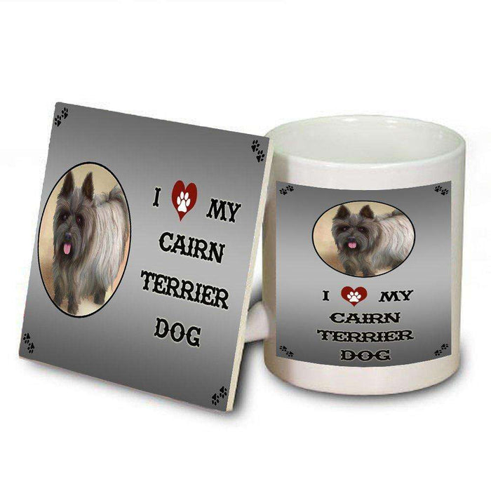 I Love My Cairn Terrier Dog Mug and Coaster Set