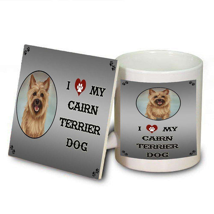 I Love My Cairn Terrier Dog Mug and Coaster Set