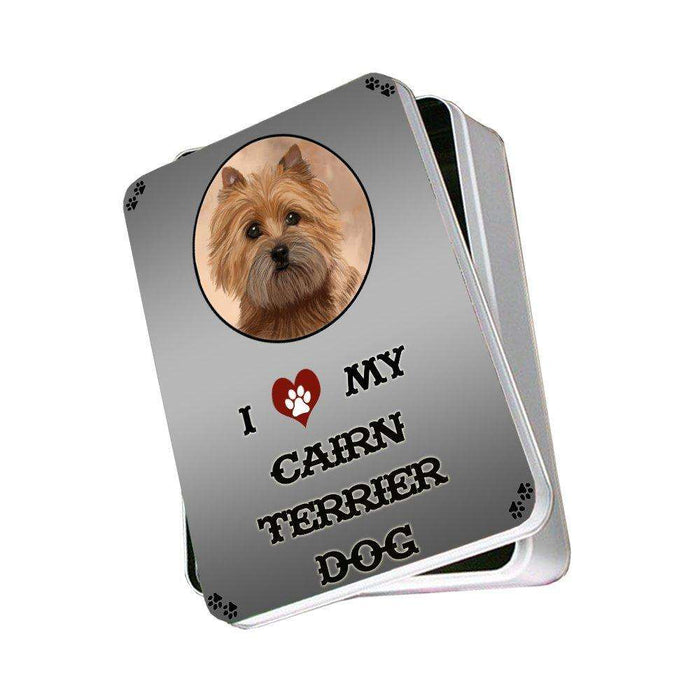 I Love My Cairn Terrier Dog Photo Storage Tin