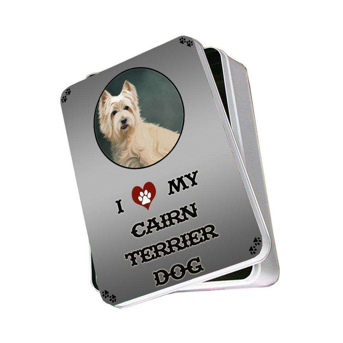 I Love My Cairn Terrier Dog Photo Storage Tin