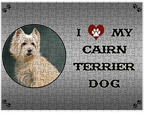 I Love My Cairn Terrier Dog Puzzle with Photo Tin