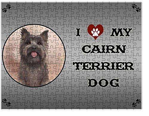 I Love My Cairn Terrier Dog Puzzle with Photo Tin