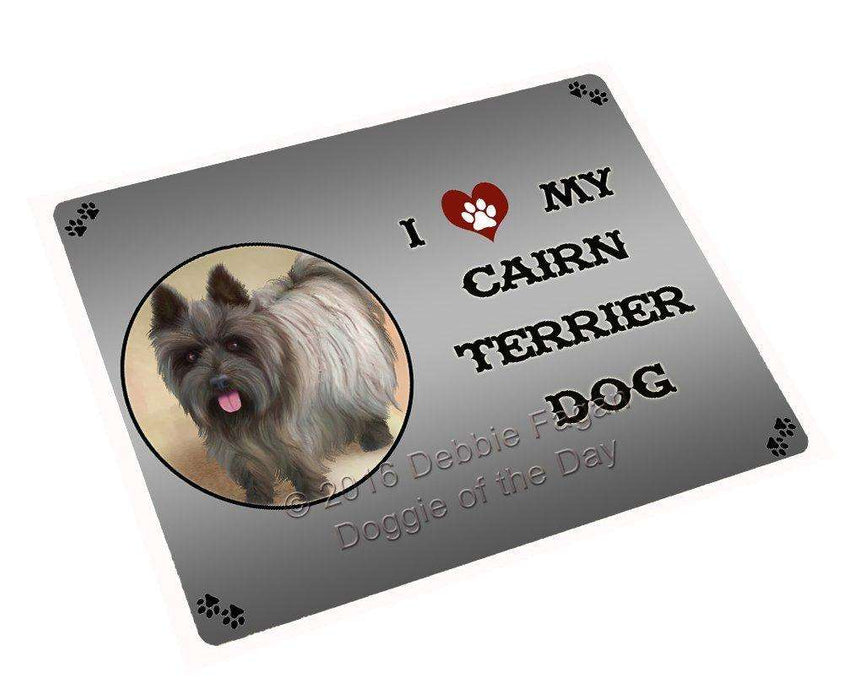 I Love My Cairn Terrier Dog Tempered Cutting Board