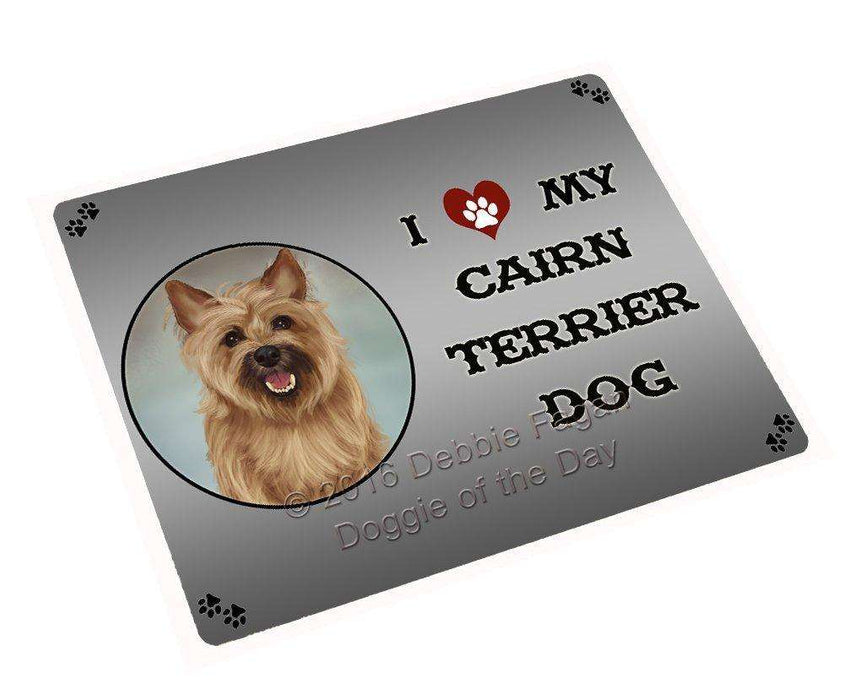 I Love My Cairn Terrier Dog Tempered Cutting Board