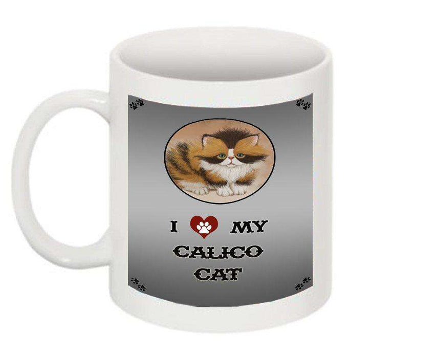 I Love My Calico Cat Mug