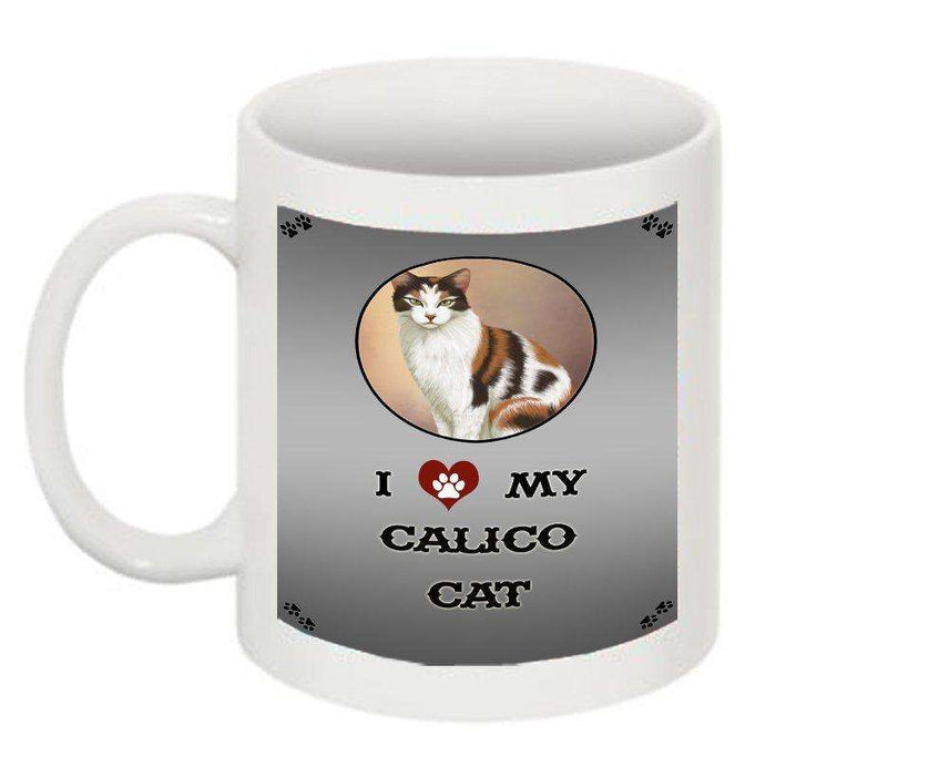 I Love My Calico Cat Mug