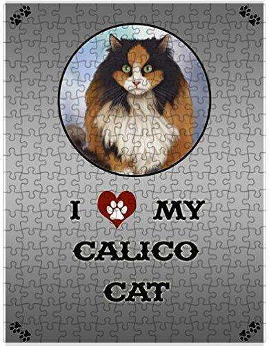 I Love My Calico Cat Puzzle with Photo Tin