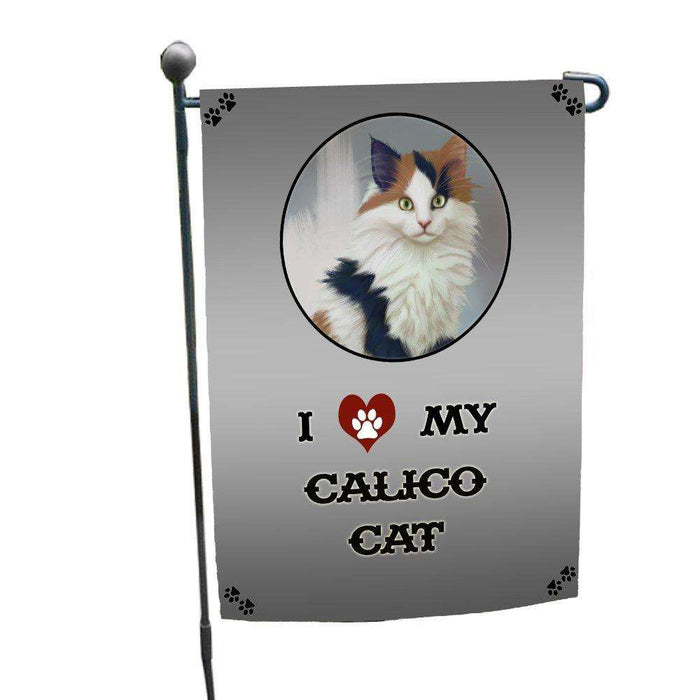 I Love My Calico Kitten Cat Garden Flag