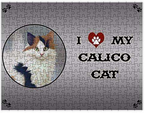 I Love My Calico Kitten Cat Puzzle