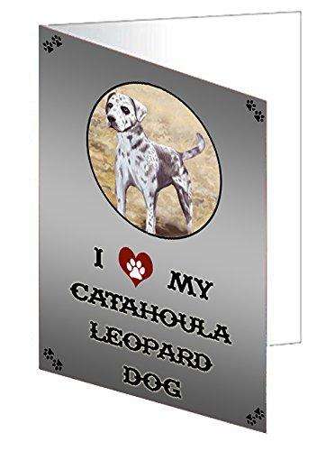 I Love My Catahoula Leopard Dog Handmade Artwork Assorted Pets Greeting Cards and Note Cards with Envelopes for All Occasions and Holiday Seasons