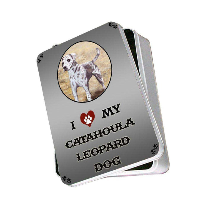 I Love My Catahoula Leopard Dog Photo Storage Tin