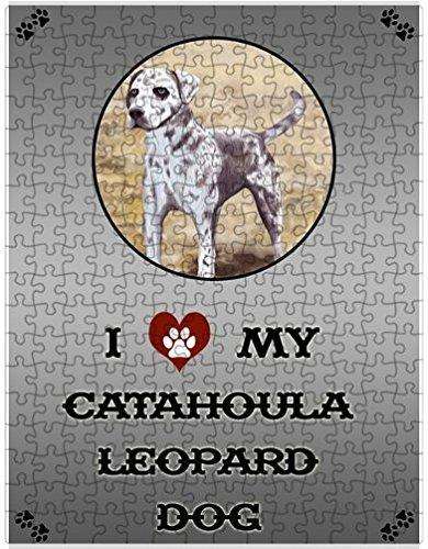 I Love My Catahoula Leopard Dog Puzzle with Photo Tin