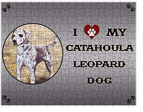 I Love My Catahoula Leopard Dog Puzzle with Photo Tin