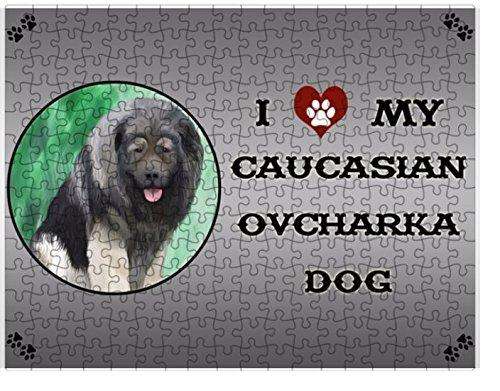 I Love My Caucasian Ovcharka Dog Puzzle with Photo Tin