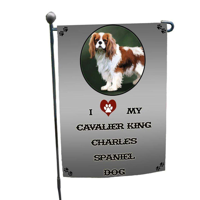 I Love My Cavalier King Charles Spaniel Dog Garden Flag