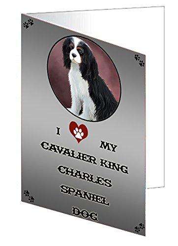 I Love My Cavalier King Charles Spaniel Dog Handmade Artwork Assorted Pets Greeting Cards and Note Cards with Envelopes for All Occasions and Holiday Seasons