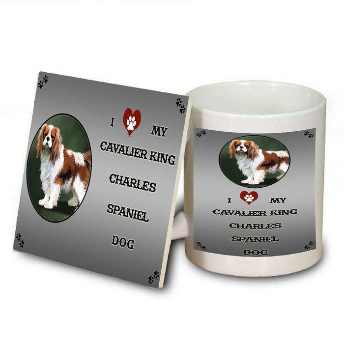 I Love My Cavalier King Charles Spaniel Dog Mug and Coaster Set