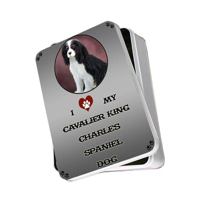 I Love My Cavalier King Charles Spaniel Dog Photo Storage Tin