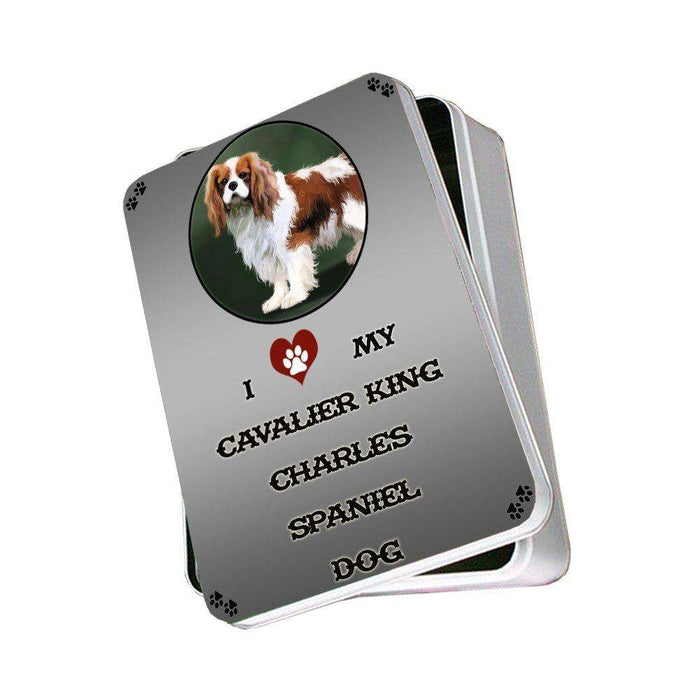 I Love My Cavalier King Charles Spaniel Dog Photo Storage Tin