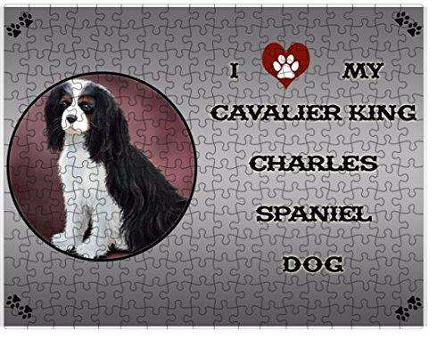 I Love My Cavalier King Charles Spaniel Dog Puzzle with Photo Tin