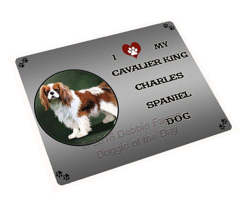 I Love My Cavalier King Charles Spaniel Dog Tempered Cutting Board