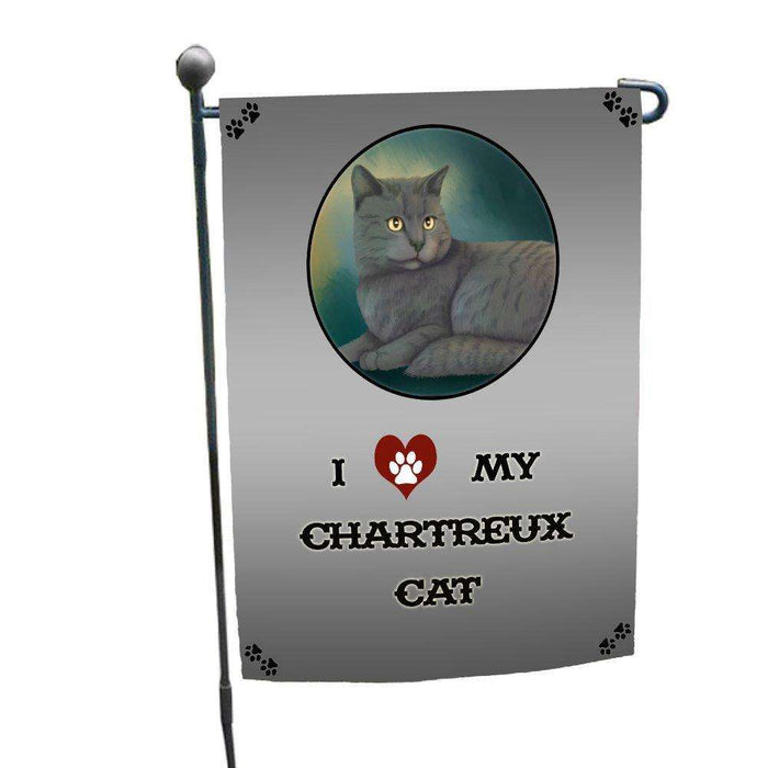 I Love My Chartreux Cat Garden Flag