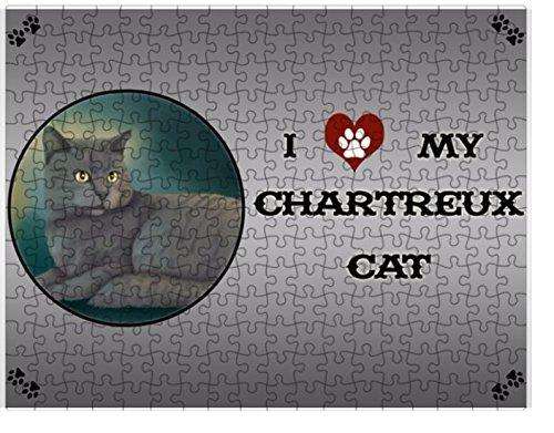 I Love My Chartreux Cat Puzzle with Photo Tin
