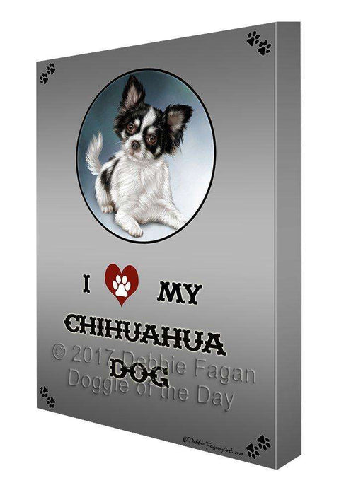 I Love My Chihuahua Dog Canvas Wall Art D263