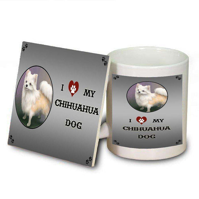 I Love My Chihuahua Dog Mug and Coaster Set