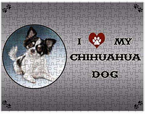 I Love My Chihuahua Dog Puzzle with Photo Tin