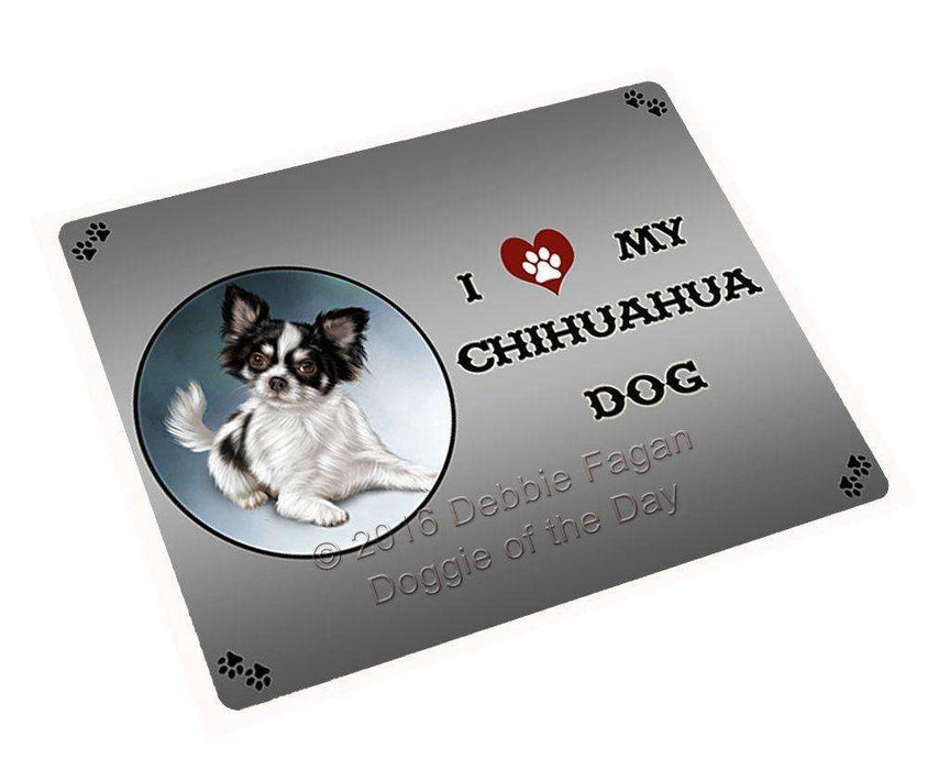 I Love My Chihuahua Dog Tempered Cutting Board (Small)