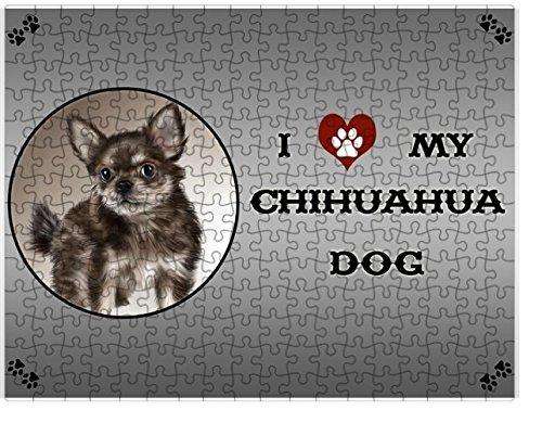 I Love My Chihuahua Puppy Dog Puzzle with Photo Tin