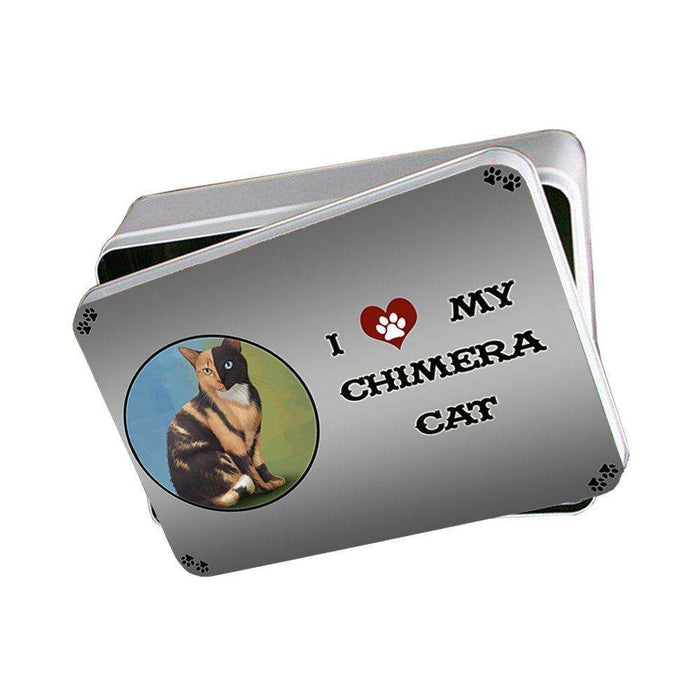 I Love My Chimera Cat Photo Storage Tin