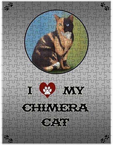 I Love My Chimera Cat Puzzle with Photo Tin