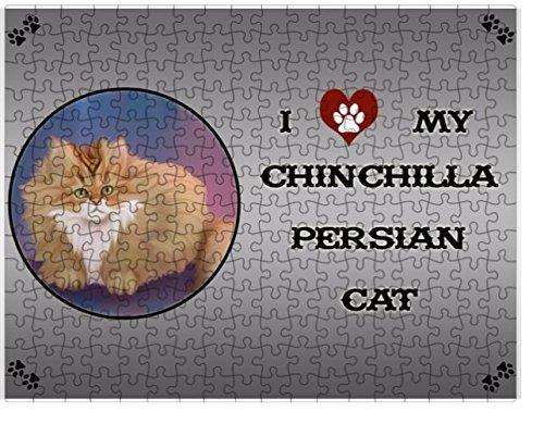 I Love My Chinchilla Persian Cat Puzzle with Photo Tin