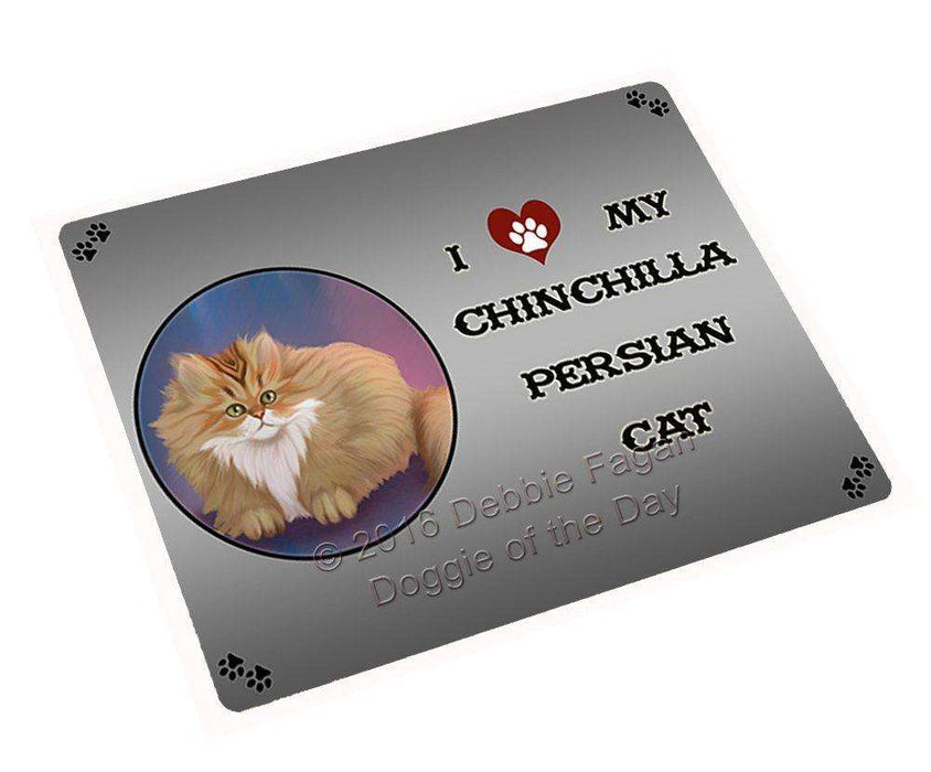 I Love My Chinchilla Persian Cat Tempered Cutting Board (Small)